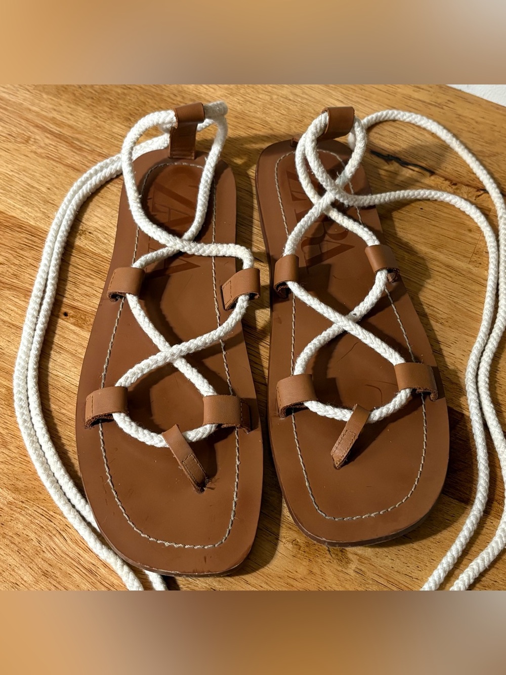 ZARA GLADIATOR SANDALS SIZE 8.5 - Picture 2 of 8